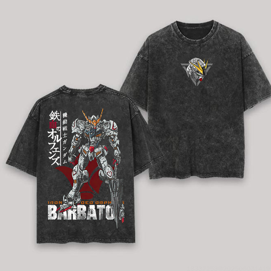 Unisex "Gundam Series" Anime Inspired Washed Vintage T-Shirt