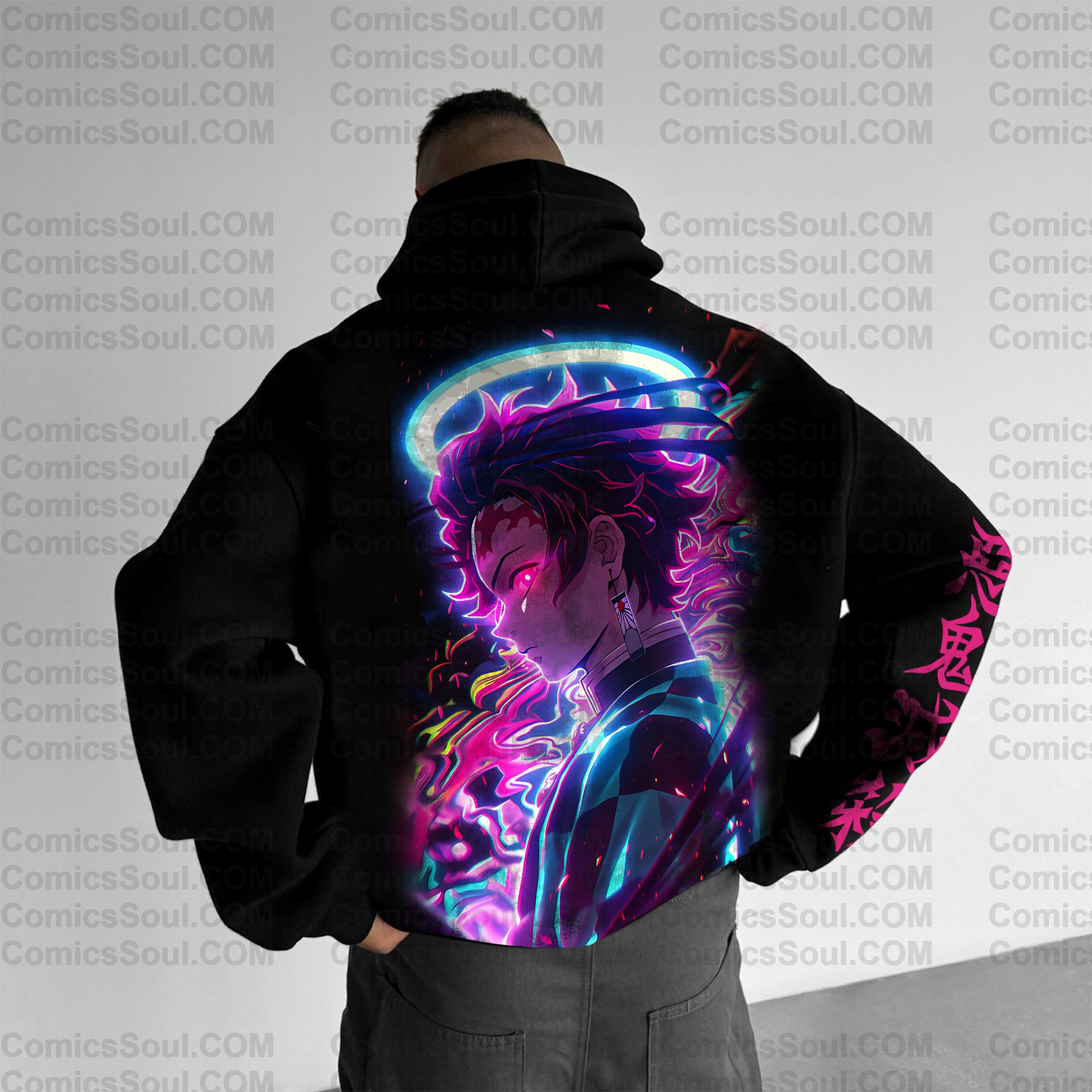 Plus Velvet Unisex Anime Graphic Streetwear Vintage Hoodie