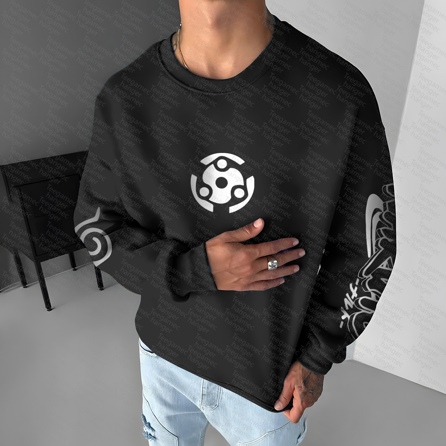 Unisex Anime Graphic Inspired Vintage Sweatshirt