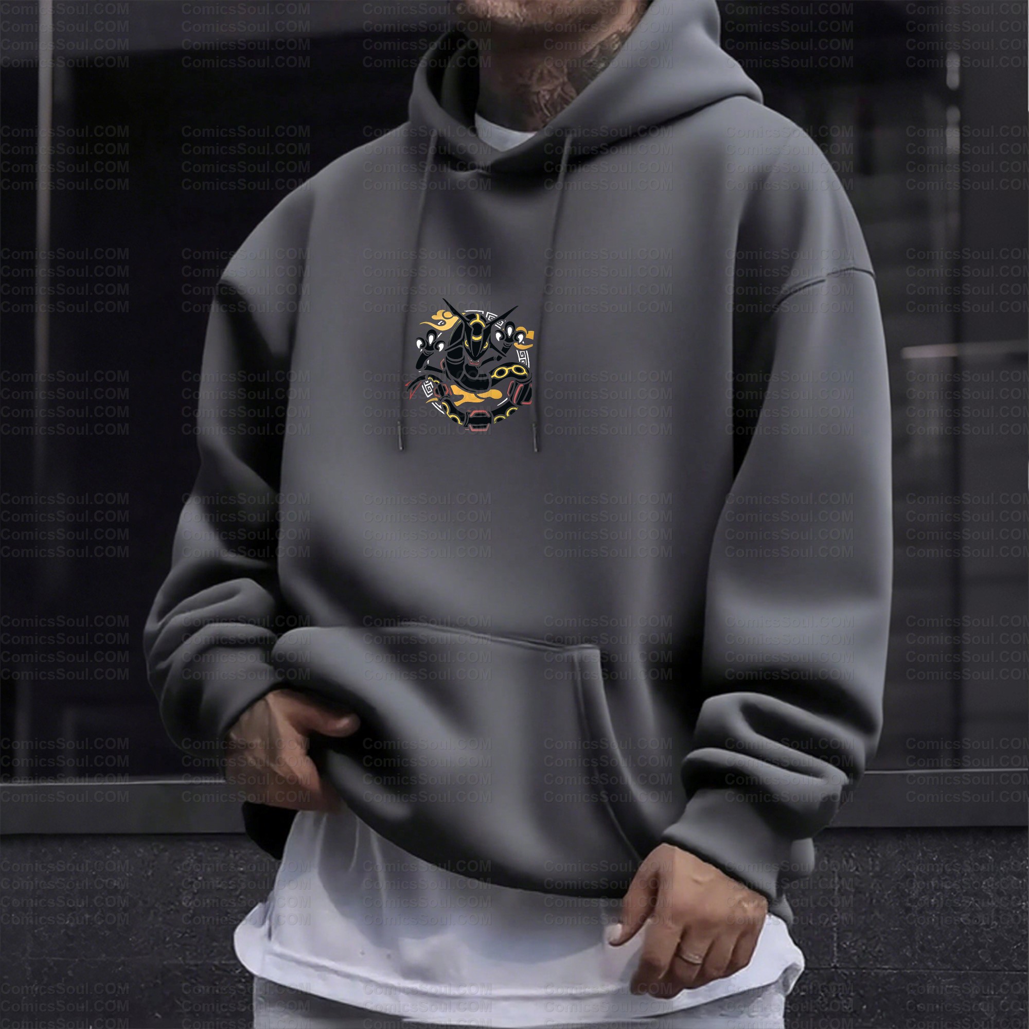 Plus Velvet Unisex Anime Graphic Streetwear Vintage Hoodie