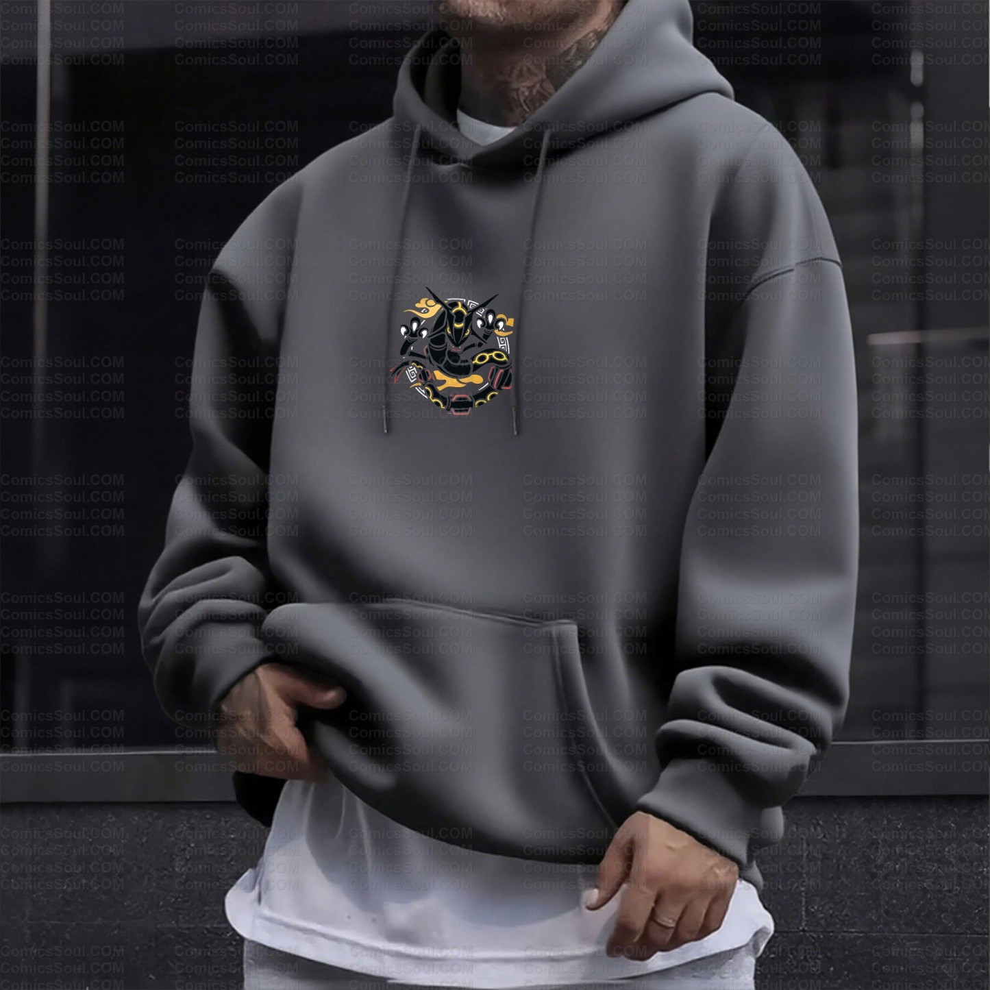 Plus Velvet Unisex Anime Graphic Streetwear Vintage Hoodie