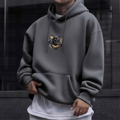 Plus Velvet Unisex Anime Graphic Streetwear Vintage Hoodie