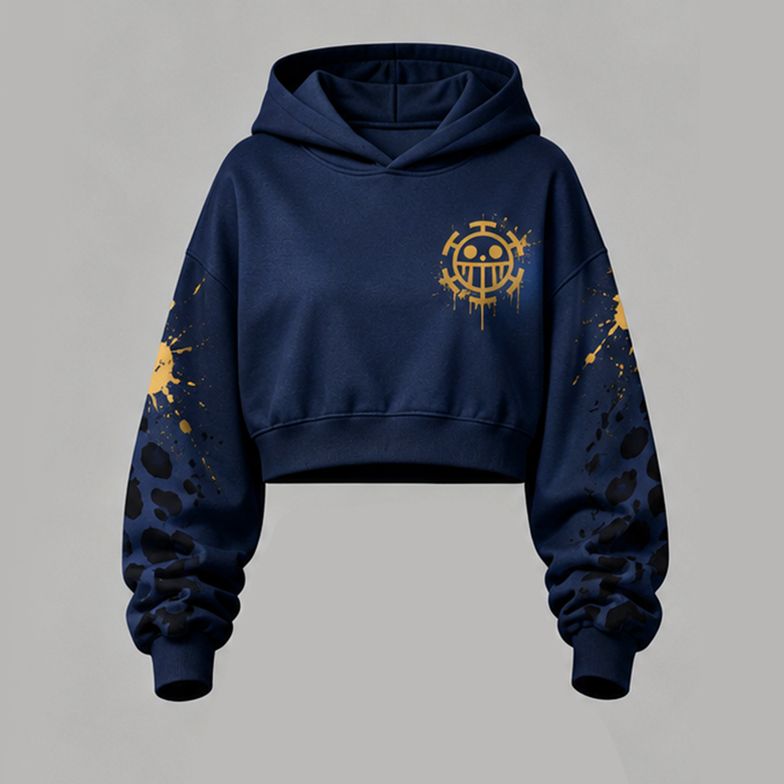 One Piece Cropped Long Sleeve Hoodie & High Waist Jogger Pants Two Piece
