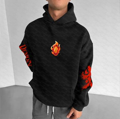 Unisex “Demon Slayer” Anime Graphic Streetwear Vintage Hoodie