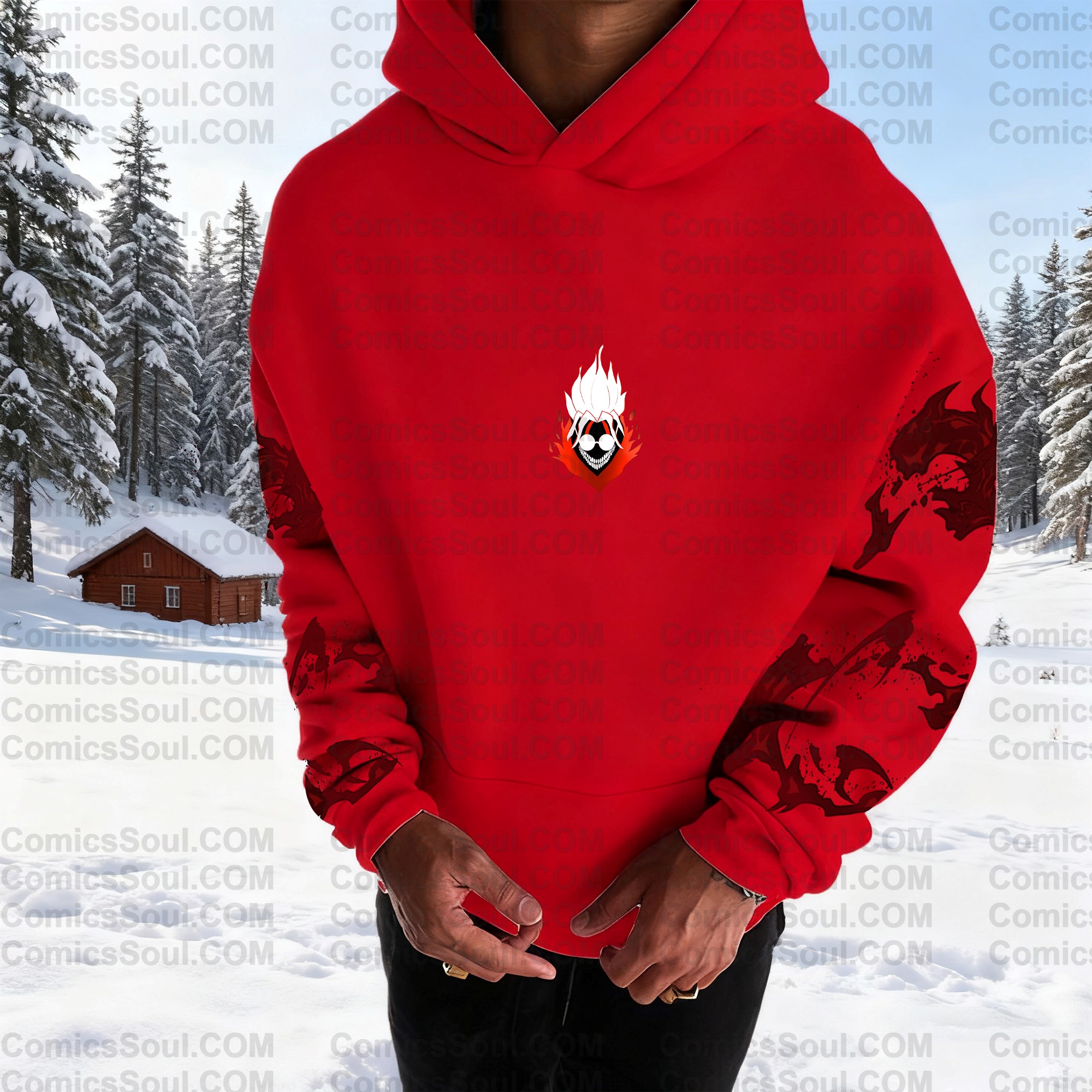 Plus Velvet Unisex Anime Graphic Streetwear Vintage Hoodie