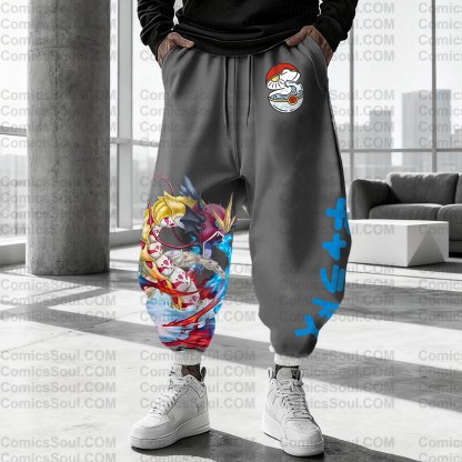 (Plus Velvet)Unisex Casual Anime Streetwear Pants