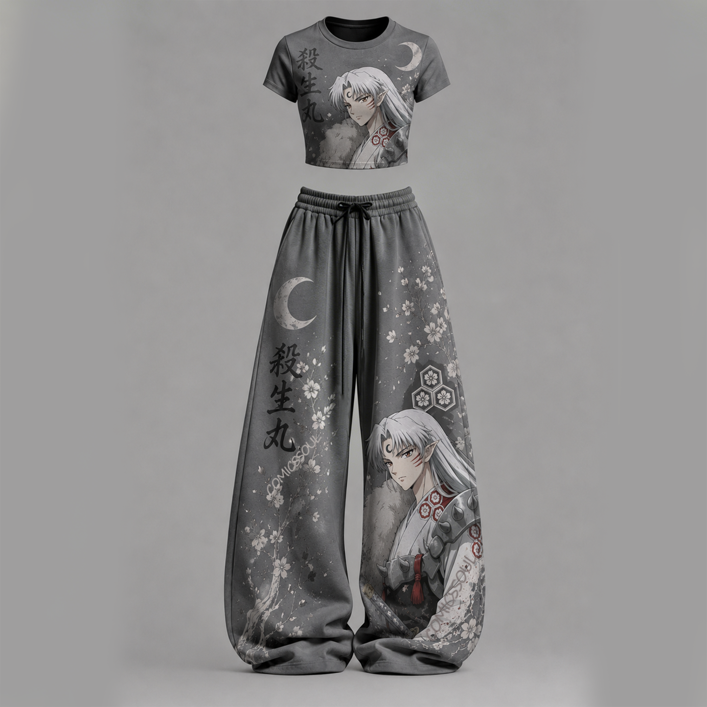 Inuyasha T-Shirt & Elasticated Trousers Two-Piece Set