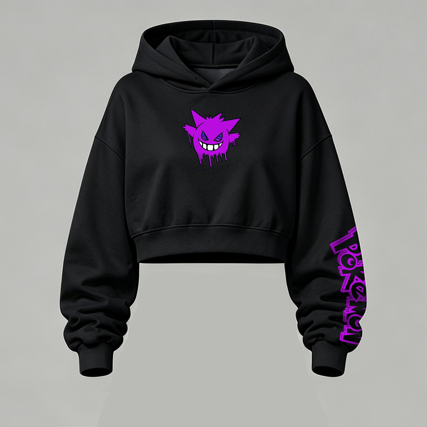 Pokémon Halloween Series Cropped Long Sleeve Hoodie & High Waist Jogger Pants Two Piece