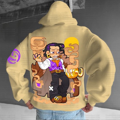 Plus Velvet Unisex Anime Graphic Streetwear Vintage Hoodie