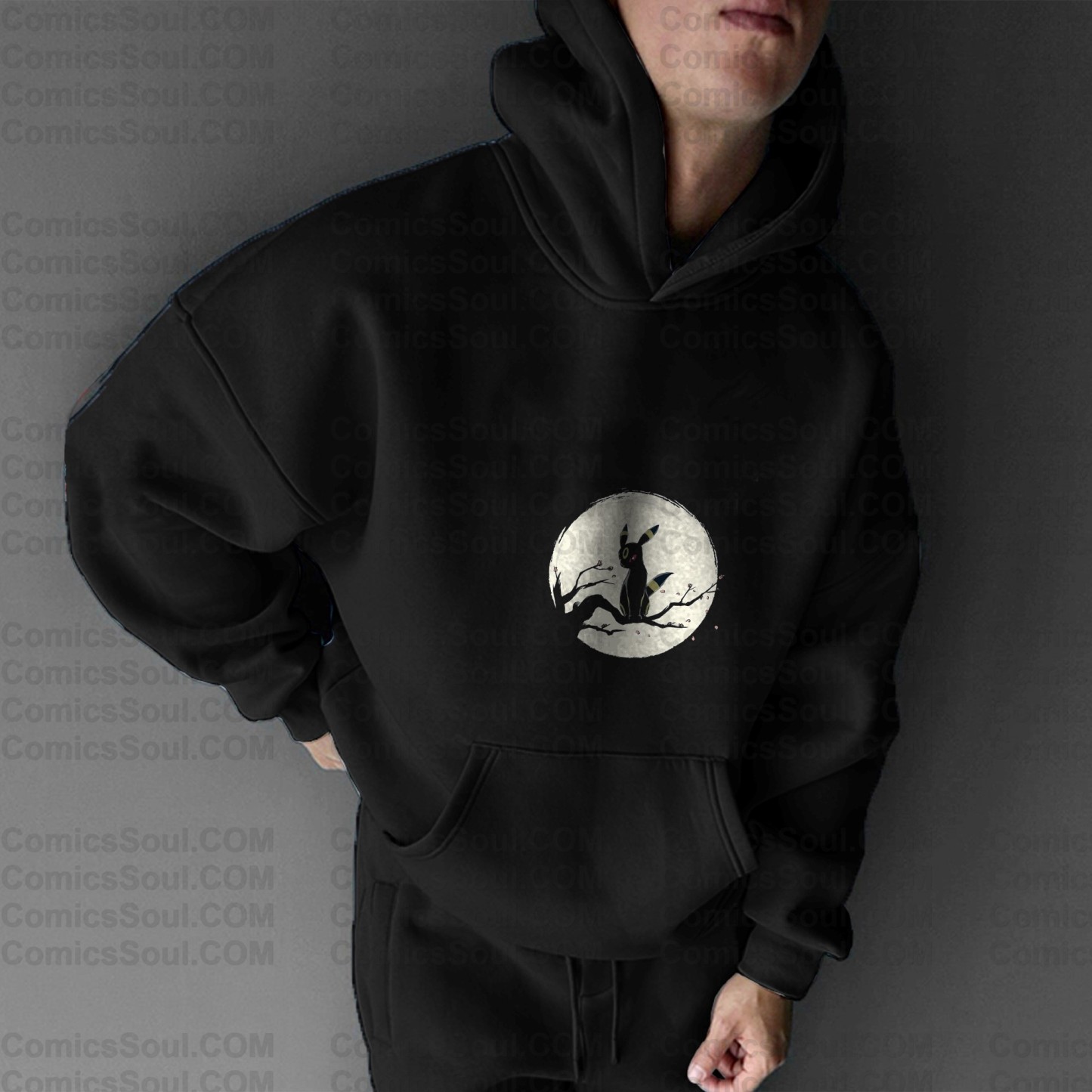 (Pokemon)Plus Velvet Unisex Anime Graphic Streetwear Vintage Hoodie