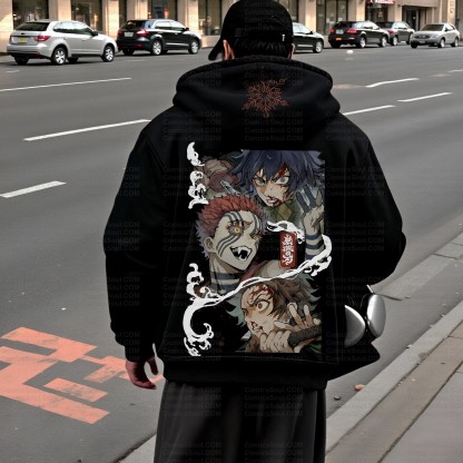 Unisex Graphic Streetwear Vintage Zipper Cardigan Plush Hoodie