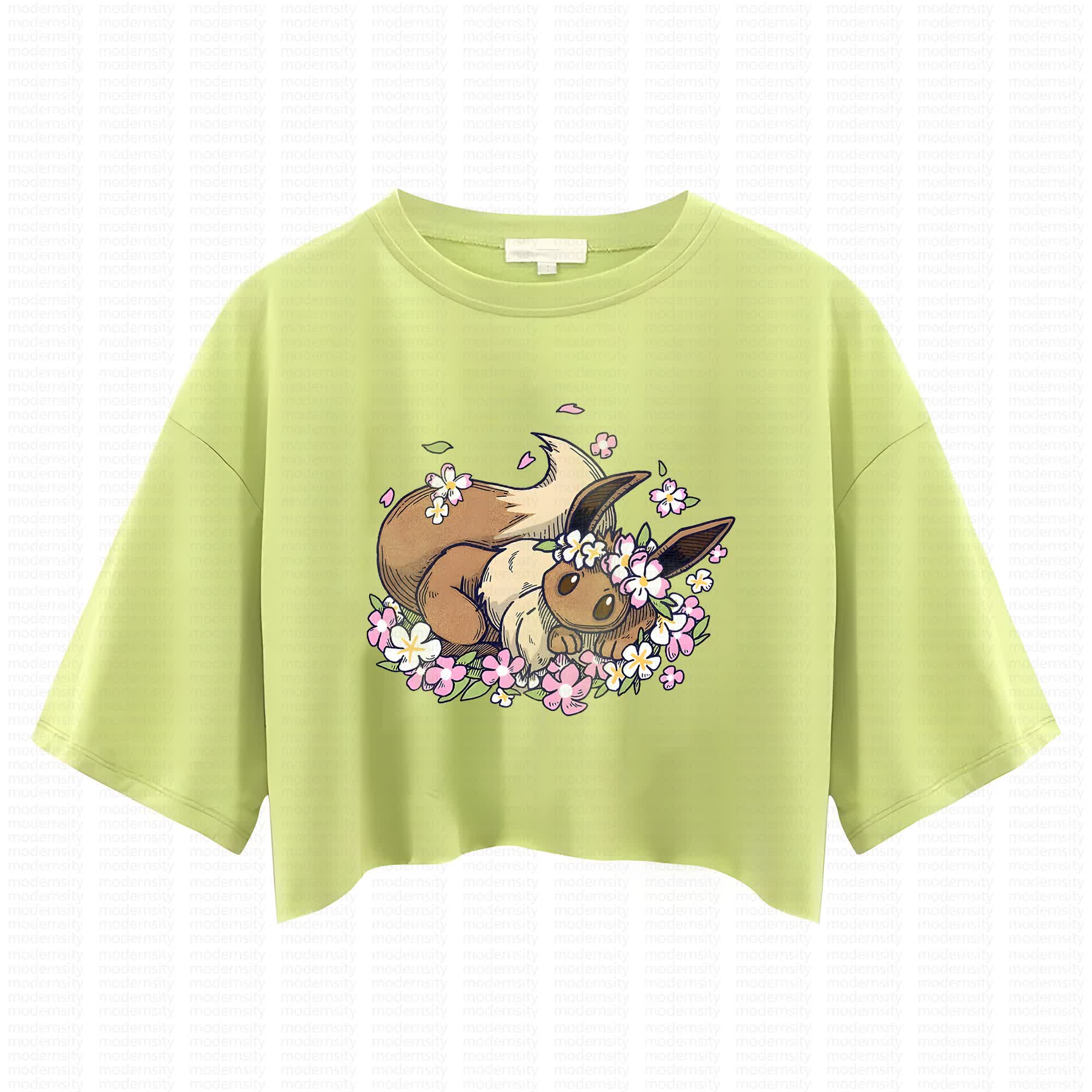 Cute and playful "Pokémon" summer women's cropped top