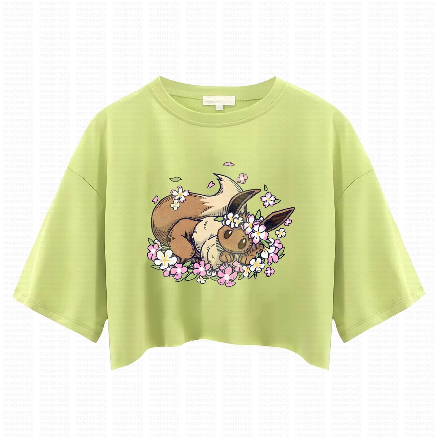 Cute and playful "Pokémon" summer women's cropped top