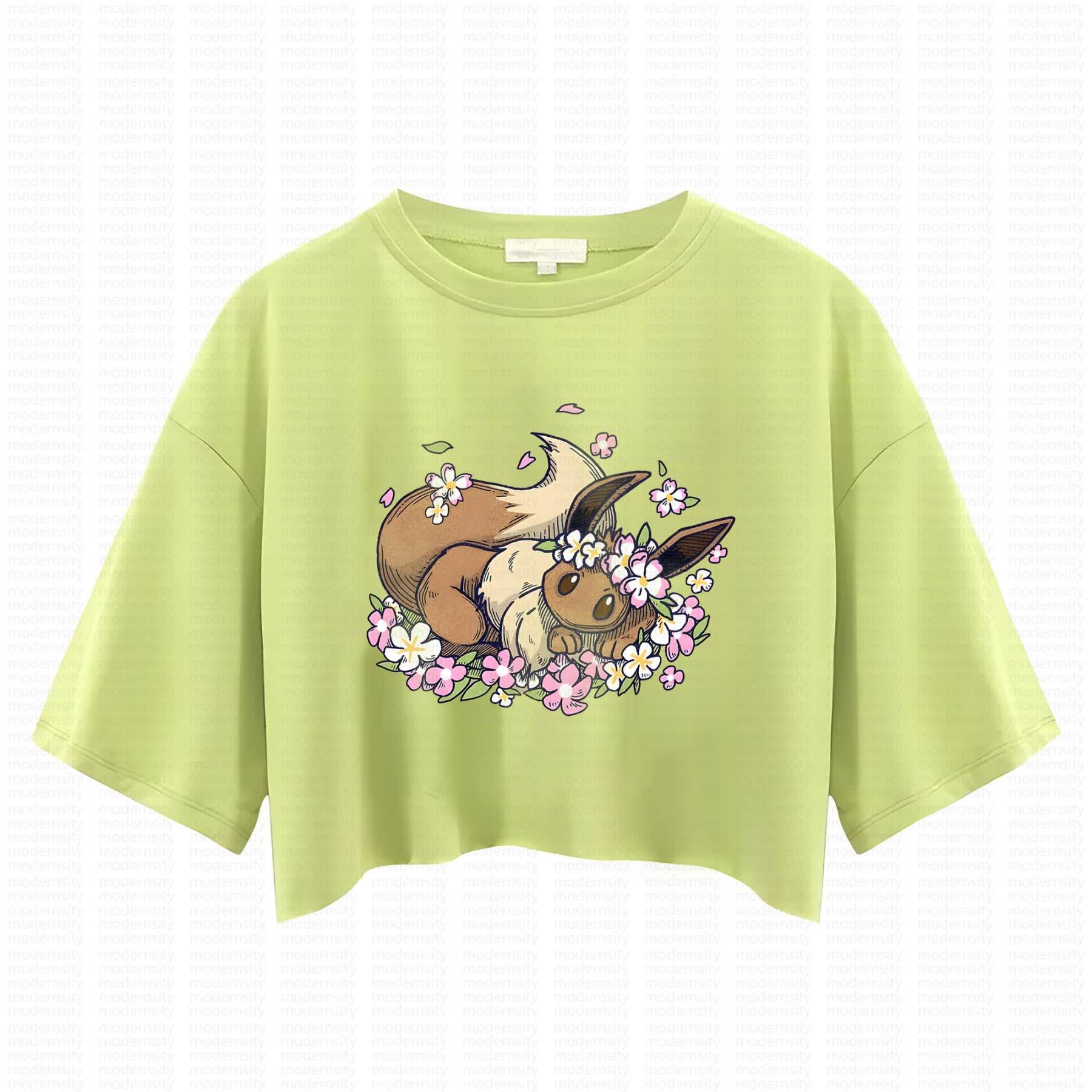Cute and playful "Pokémon" summer women's cropped top