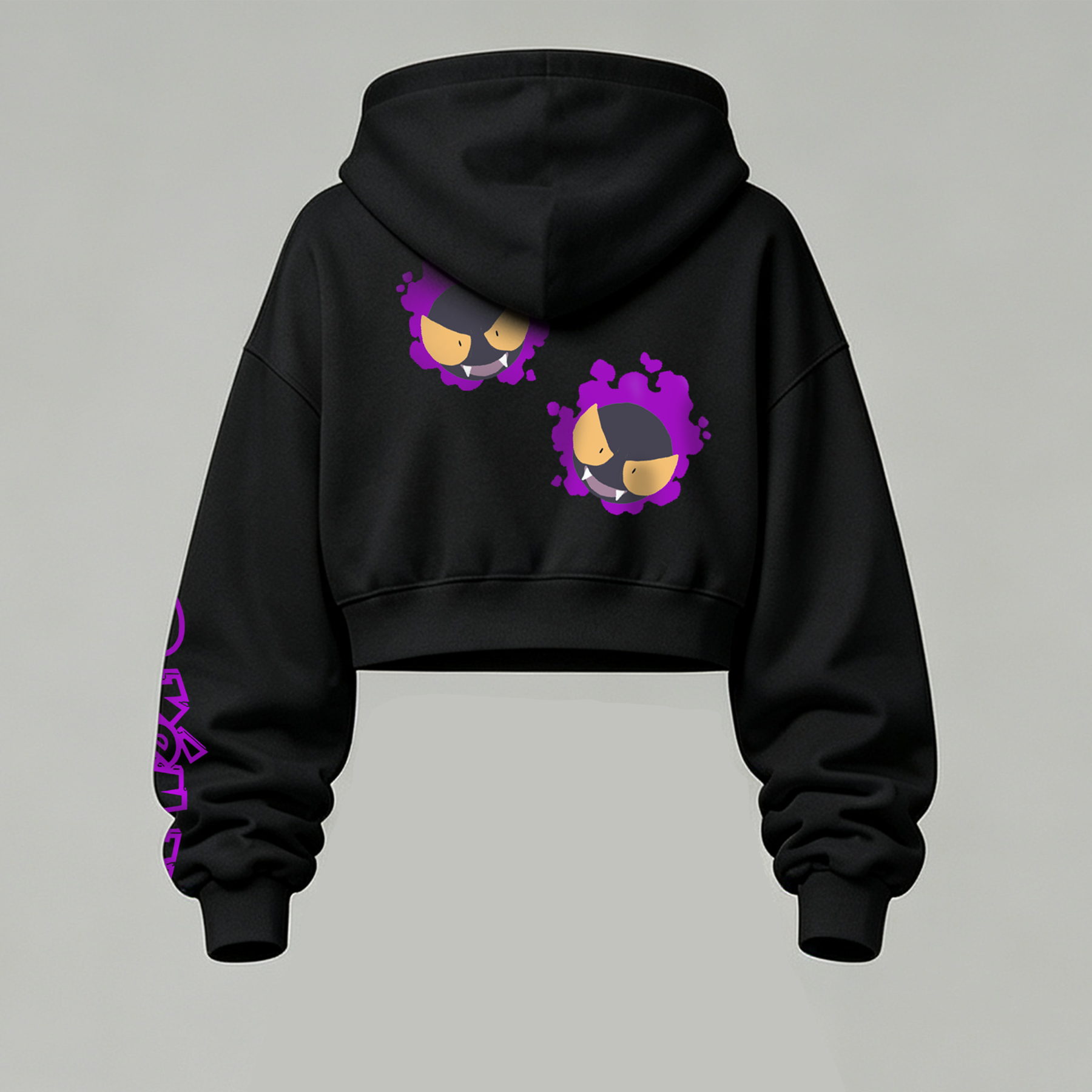 Pokémon Halloween Series Cropped Long Sleeve Hoodie & High Waist Jogger Pants Two Piece