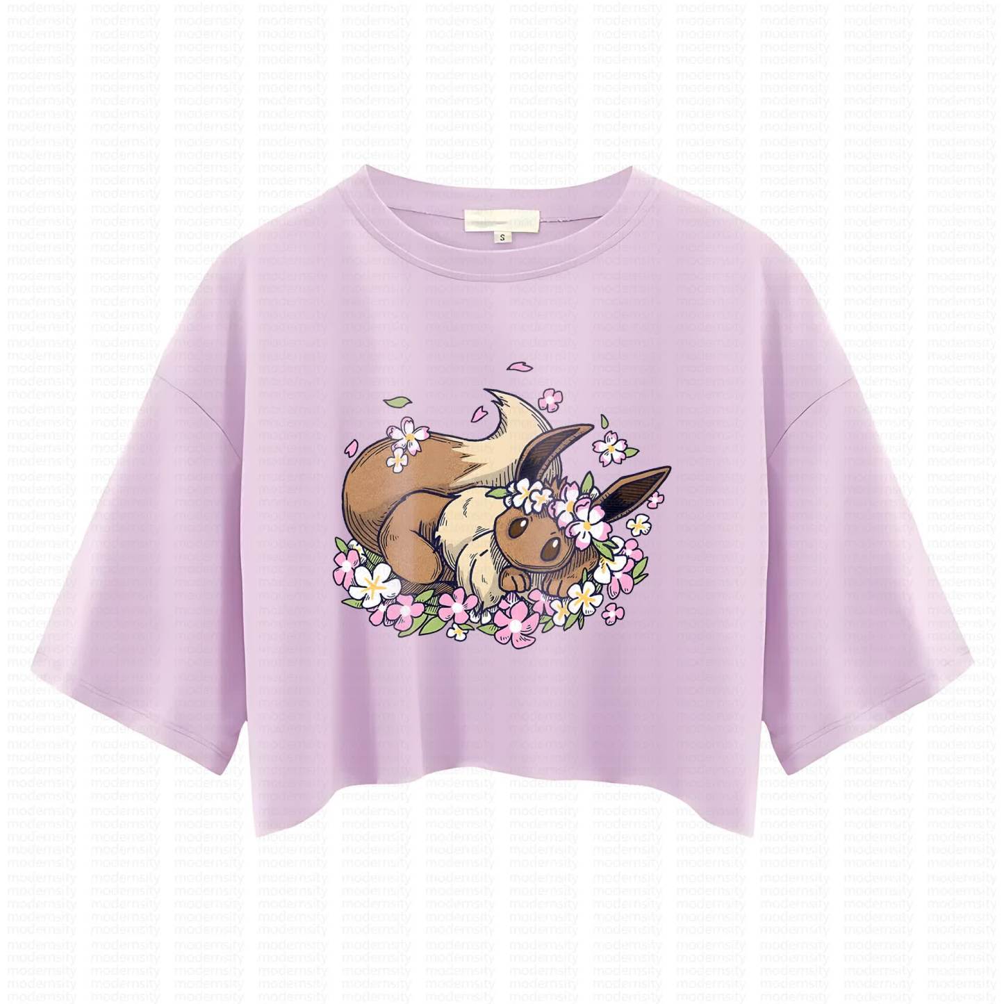 Cute and playful "Pokémon" summer women's cropped top