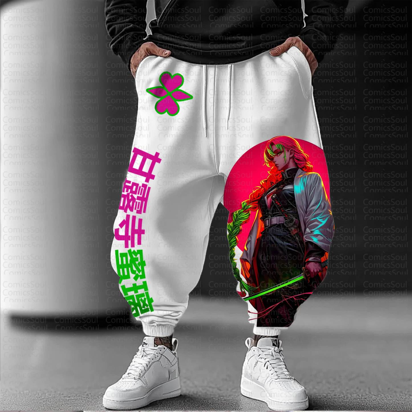 Unisex Anime Inspired Vintage Pants丨Demon Slayer X Pokémon