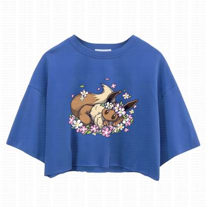 Cute and playful "Pokémon" summer women's cropped top
