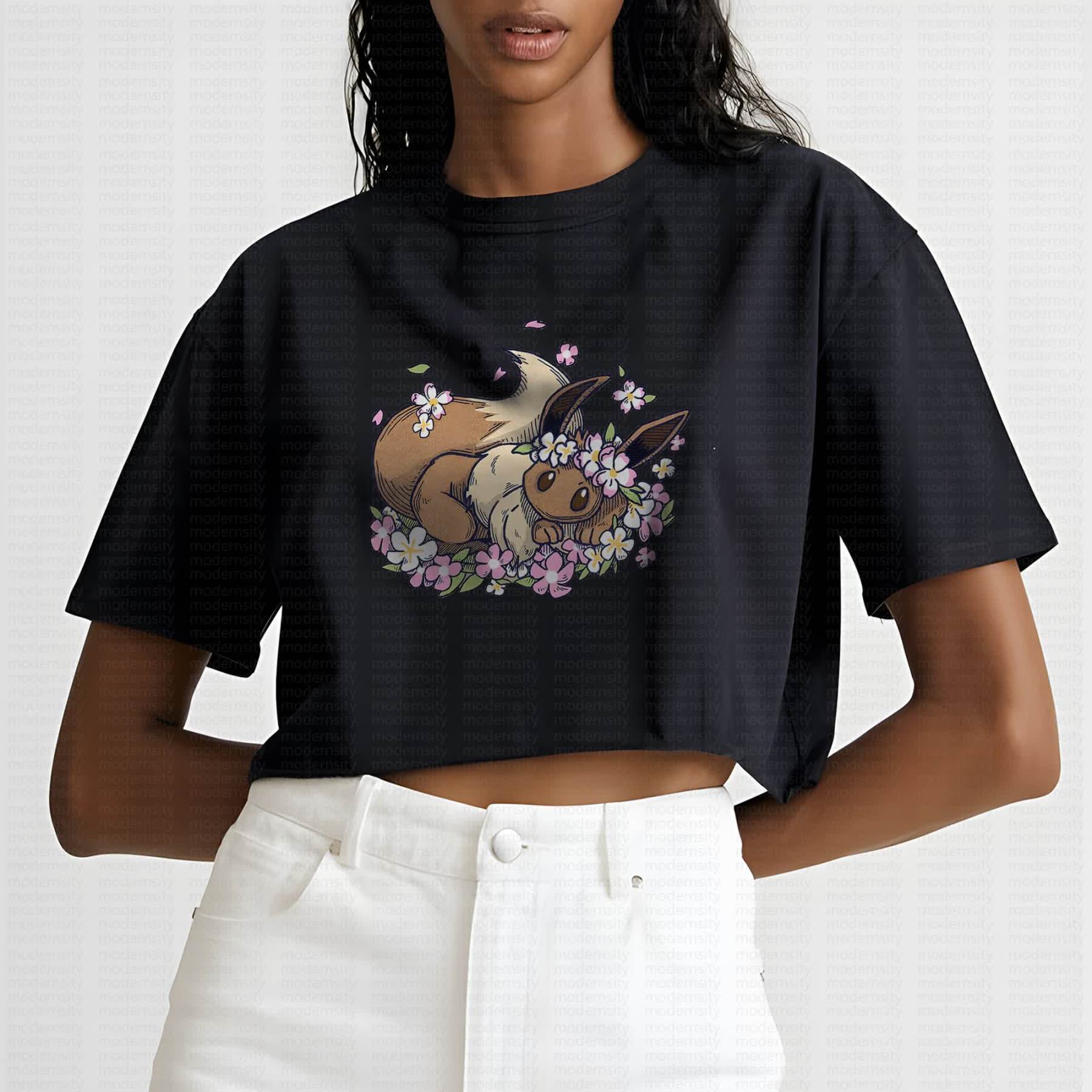 Cute and playful "Pokémon" summer women's cropped top