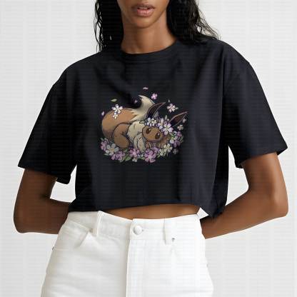 Cute and playful "Pokémon" summer women's cropped top