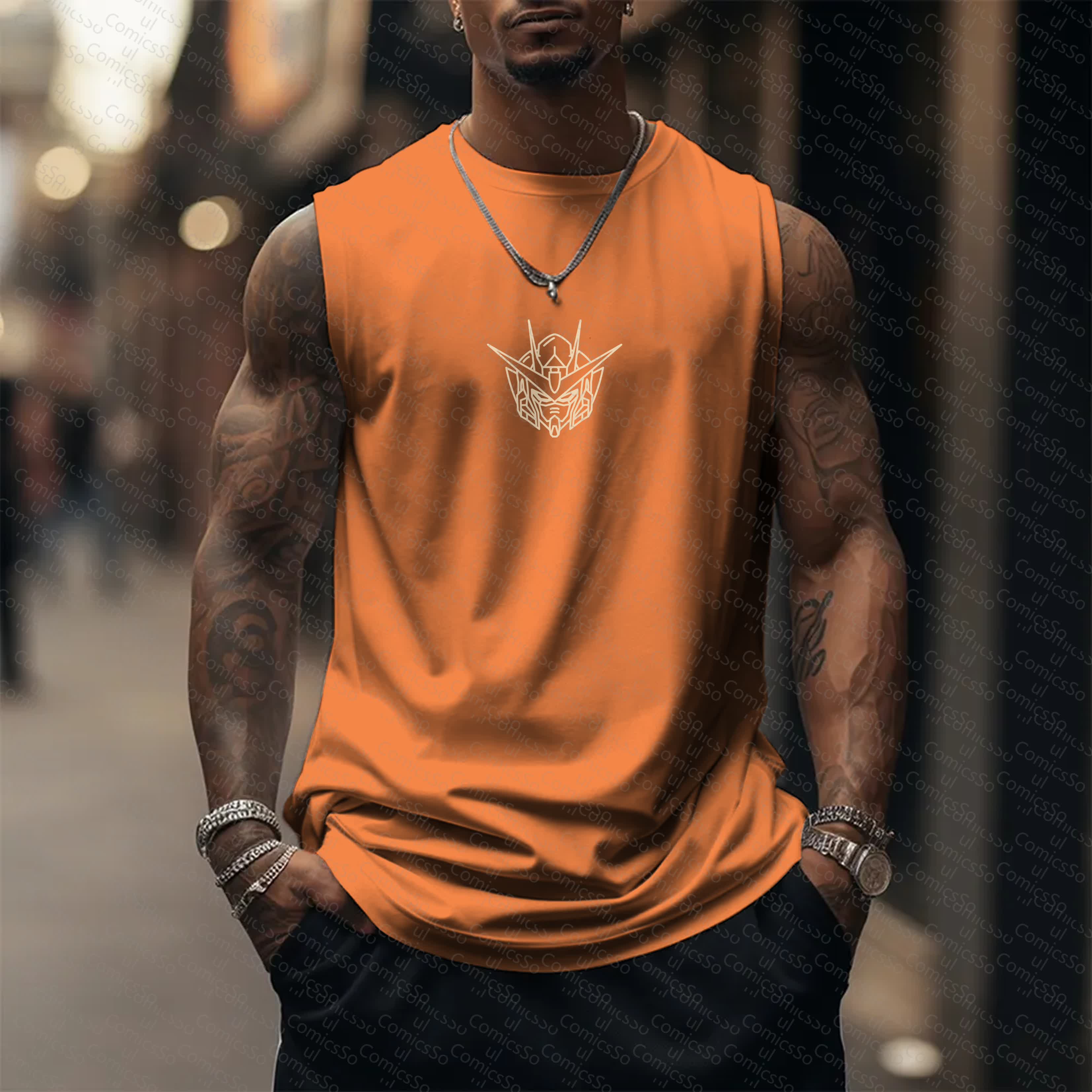 Unisex  “Gundam Series” Casual Anime  Tank Top