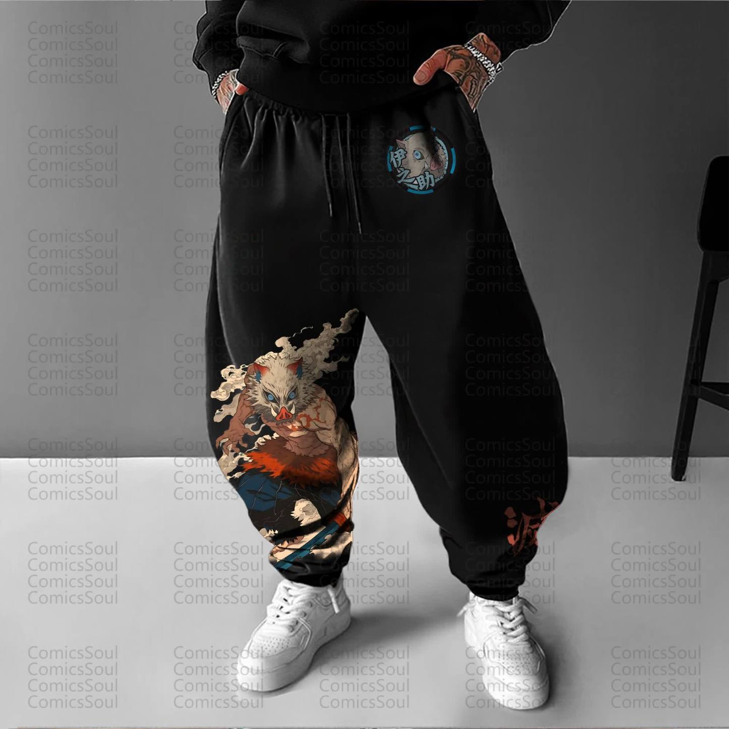 Unisex Anime Inspired Vintage Pants丨Demon Slayer X Pokémon