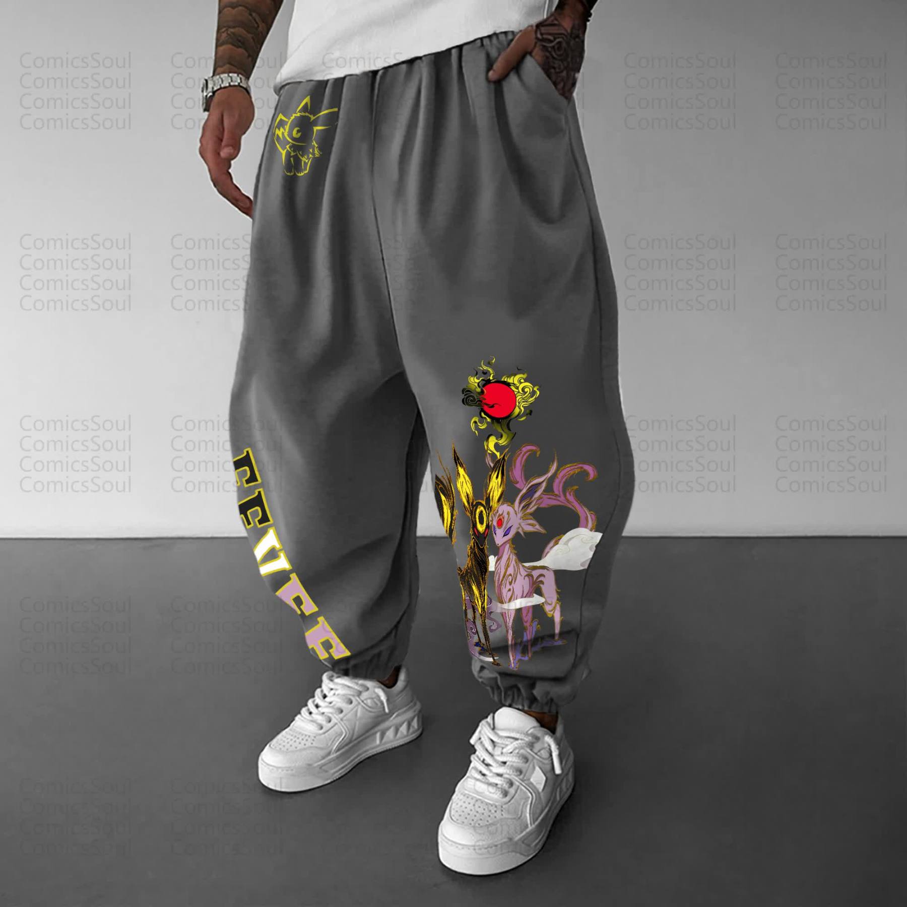 Unisex Anime Inspired Vintage Pants丨Demon Slayer X Pokémon