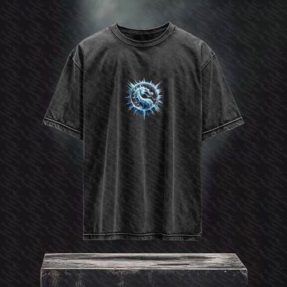 Unisex  Inspired Vintage Washed T-Shirt丨 Mortal Kombat