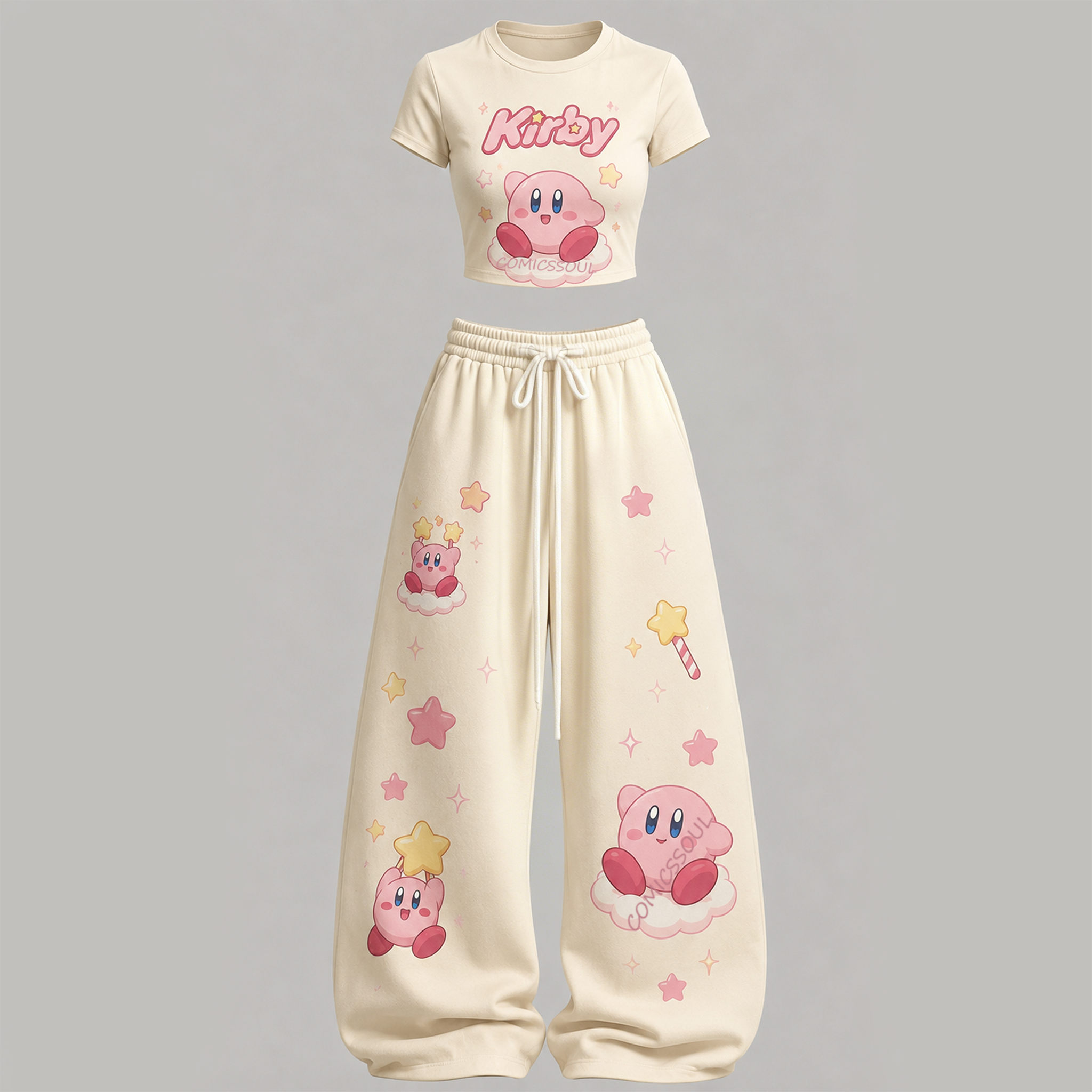 Kirby's Dream Land T-Shirt  & Elasticated Trousers Two-Piece Set