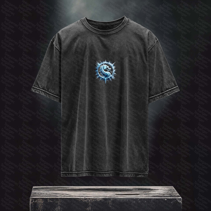 Unisex High Quality Inspired Vintage Washed 3D Direct Injection T-Shirt