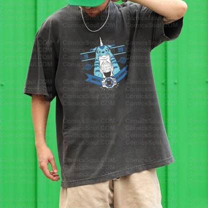 Vintage 3D Direct Inkjet Printed Washed Unisex T-Shirt