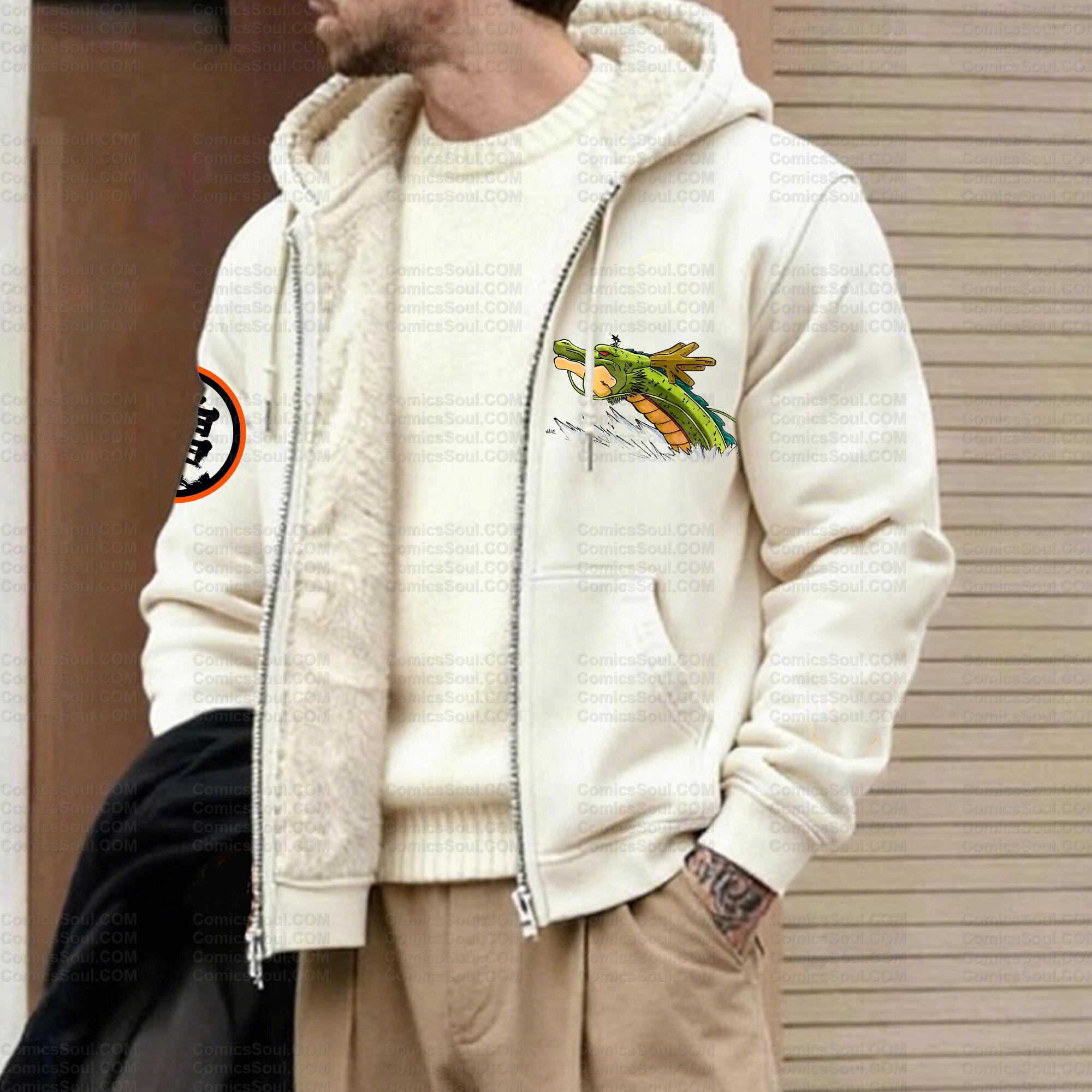 Unisex Graphic Streetwear Vintage Zipper Cardigan Plush Hoodid