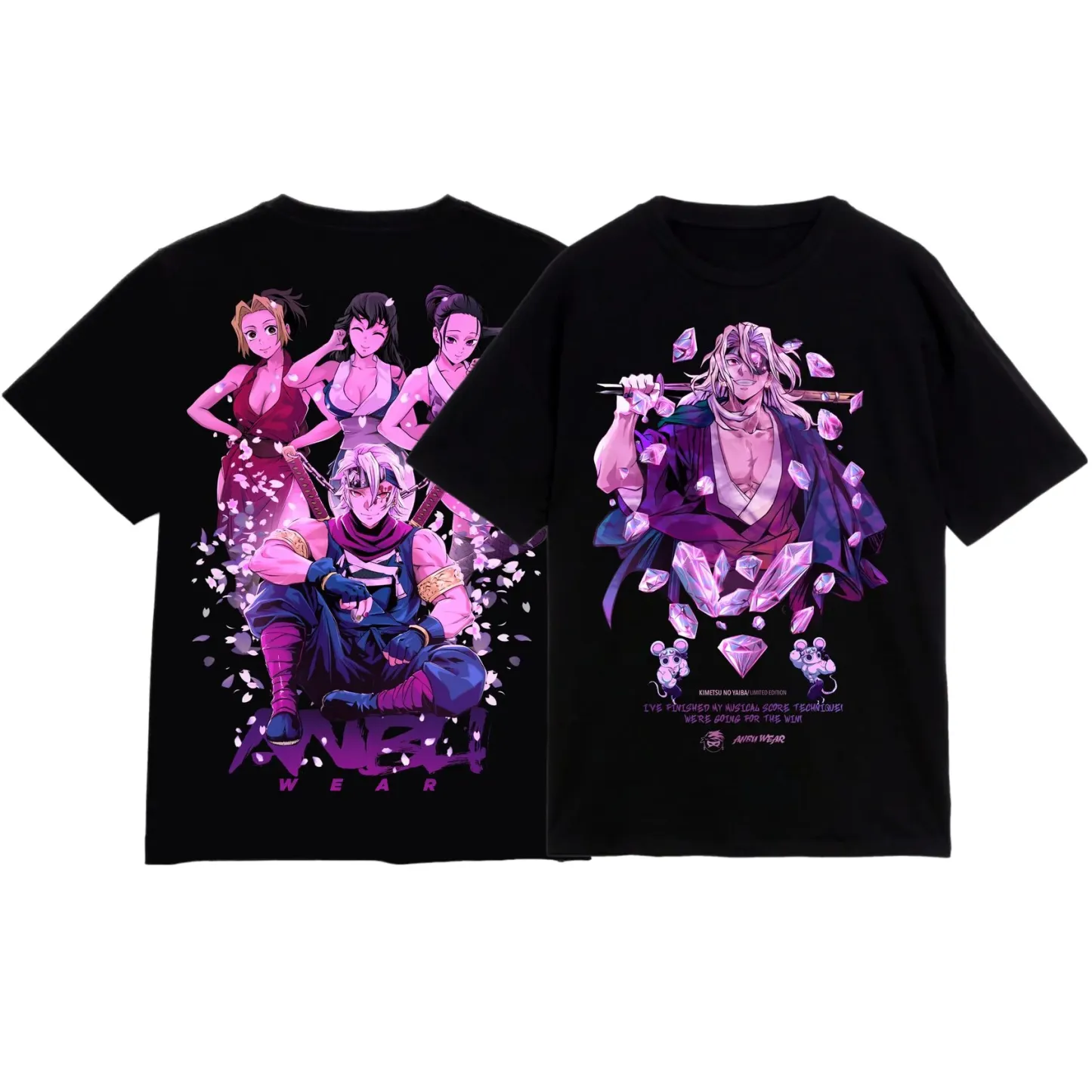 Unisex Anime Inspired Vintage Washed T-Shirt丨Demon Slayer