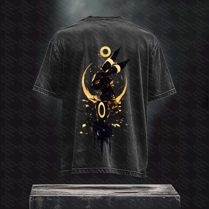 Unisex High Quality Inspired Vintage Washed 3D Direct Injection T-Shirt