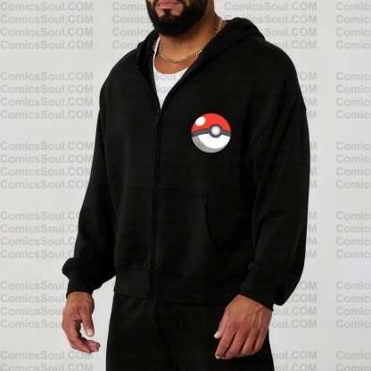 Unisex Graphic Streetwear Vintage Zipper Cardigan Plush Hoodie