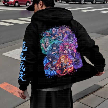 Unisex Graphic Streetwear Vintage Zipper Cardigan Plush Hoodie