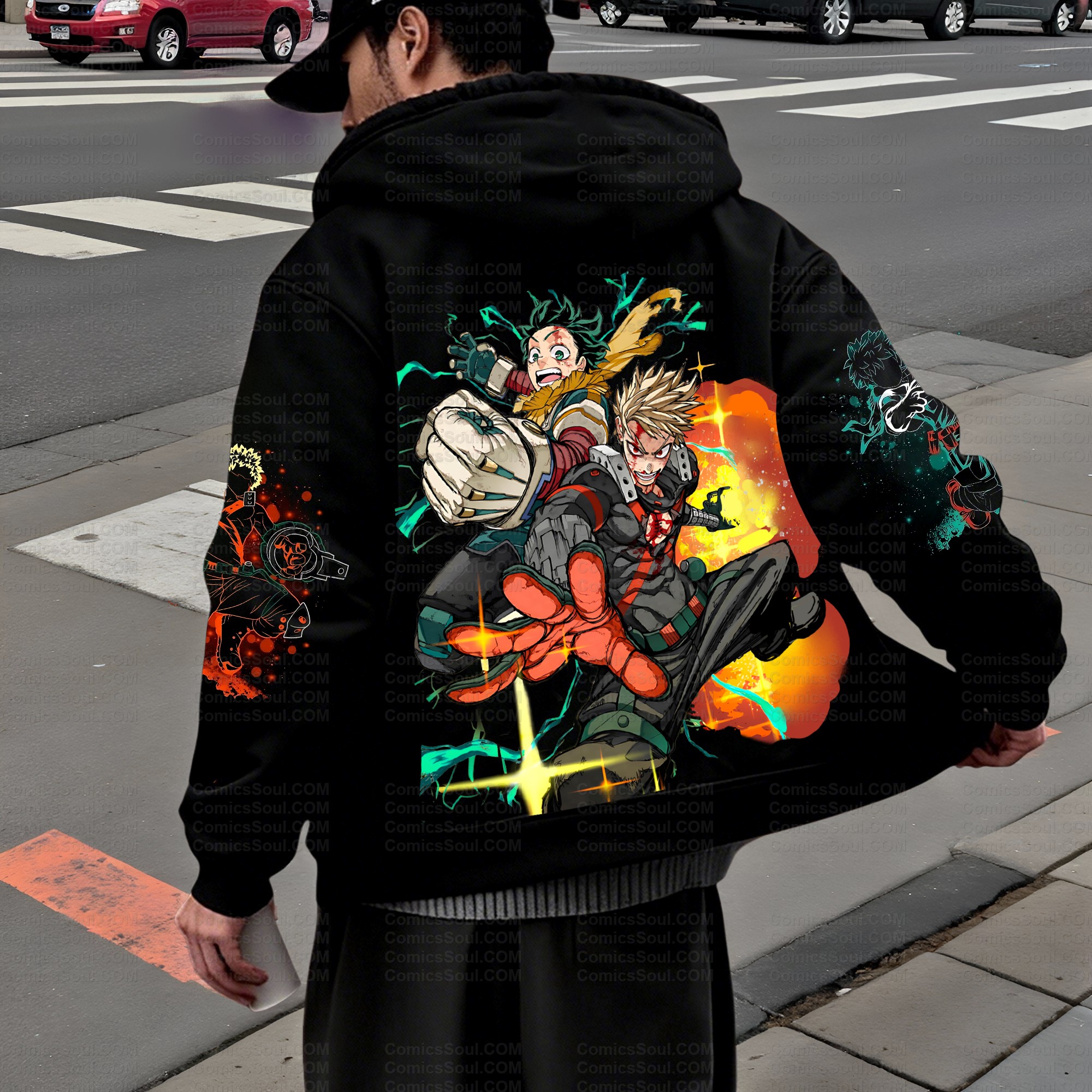 Unisex Graphic Streetwear Vintage Zipper Cardigan Plush Hoodie