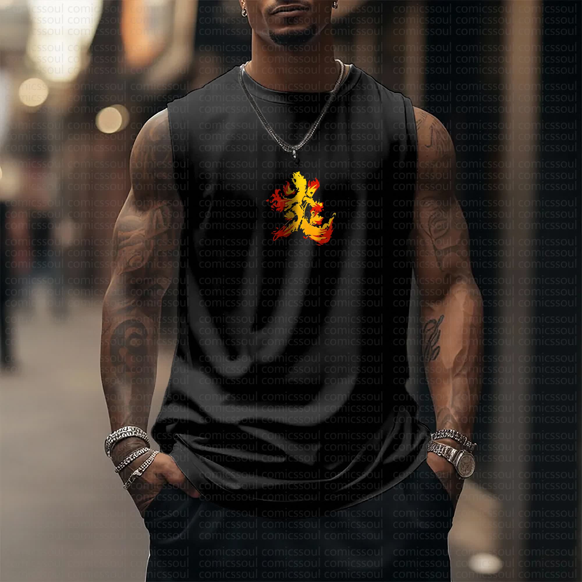 Unisex  “Demon Slayer” Casual Anime  Tank Top