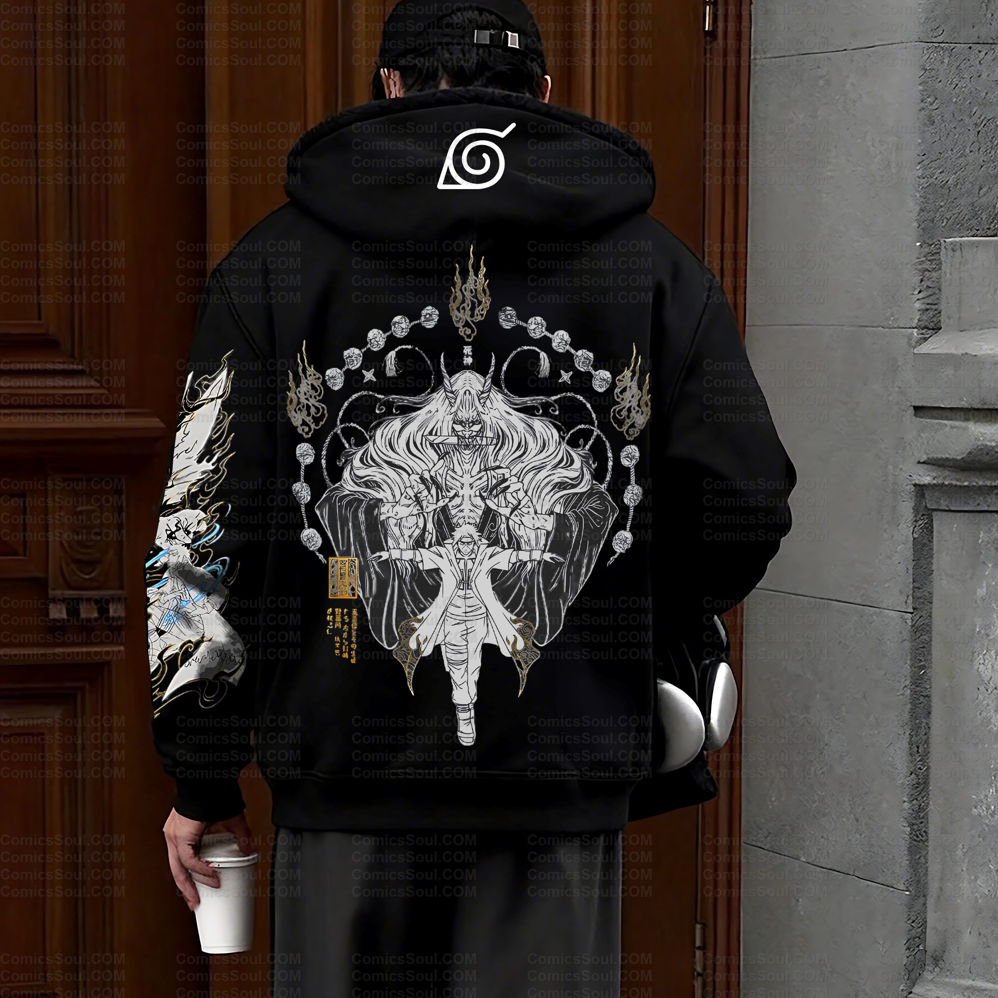 Unisex Graphic Streetwear Vintage Zipper Cardigan Plush Hoodie