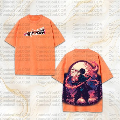 Vintage 3D Direct Inkjet Printed Washed Unisex T-Shirt| KNY