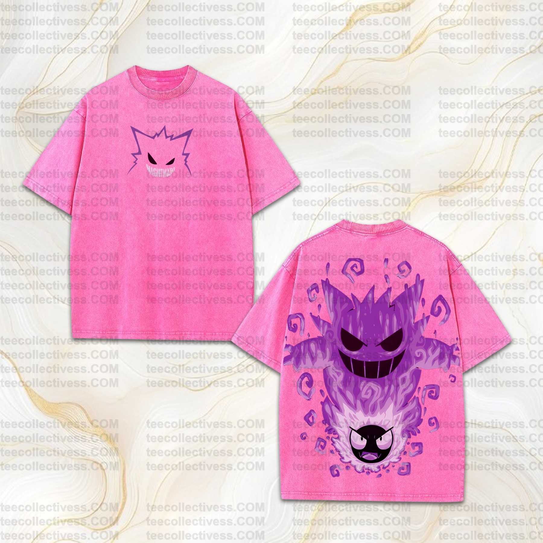 Vintage 3D Direct Inkjet Printed Washed Unisex T-Shirt| KNY