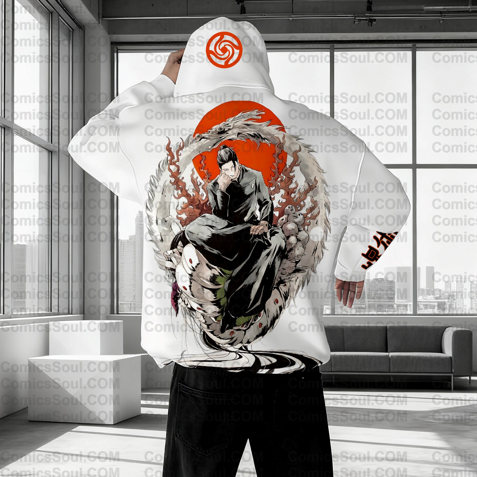 Plus Velvet Unisex Anime Graphic Streetwear Vintage Hoodie