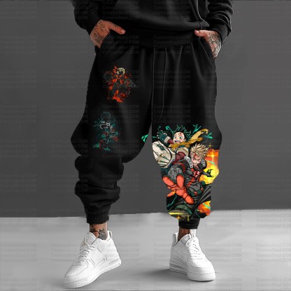 Unisex Casual Streetwear Plush Pants