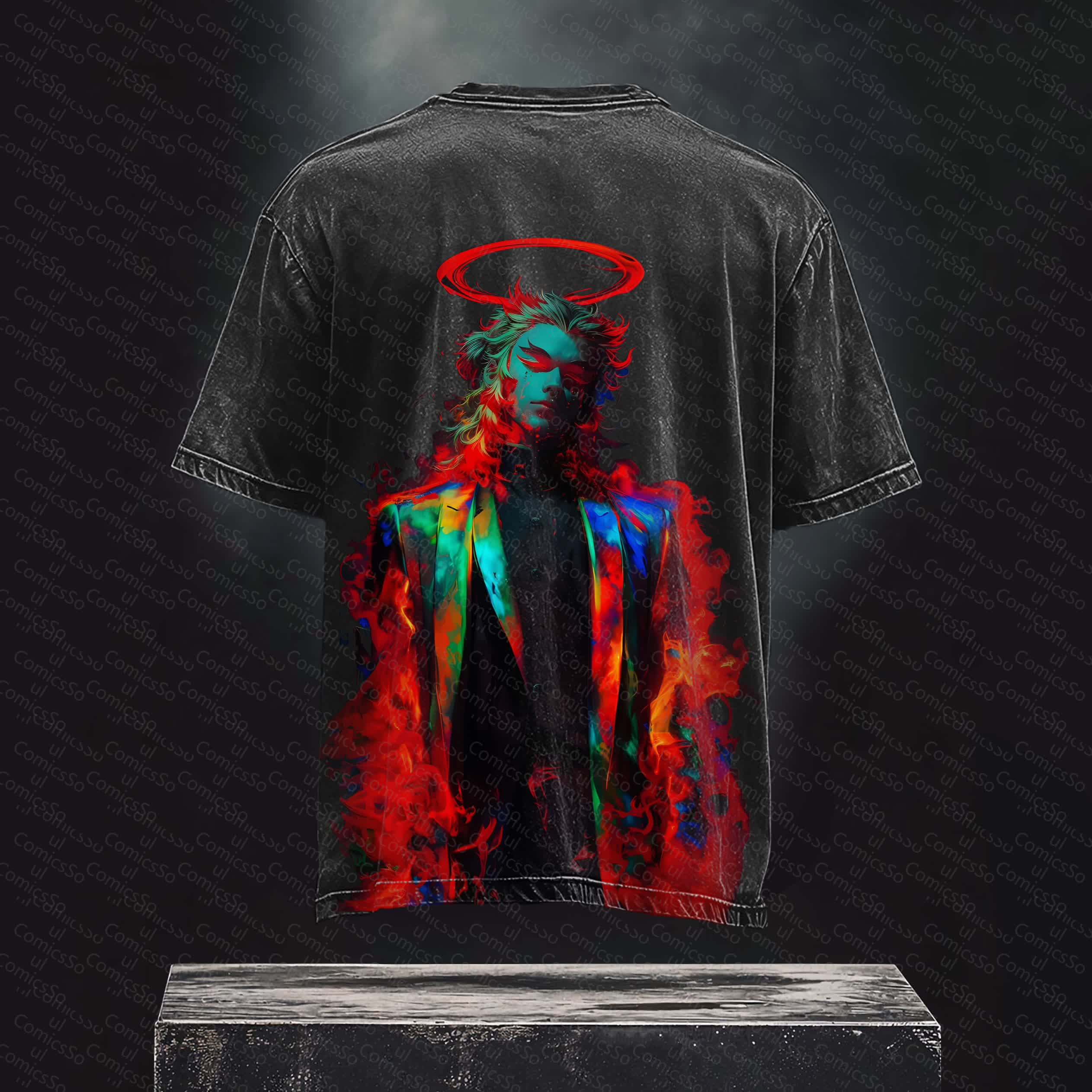 Unisex Anime Inspired Vintage Washed T-Shirt丨 Demon Slayer