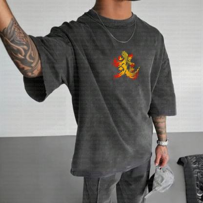 Unisex Anime Inspired Vintage Washed T-Shirt丨Demon Slayer