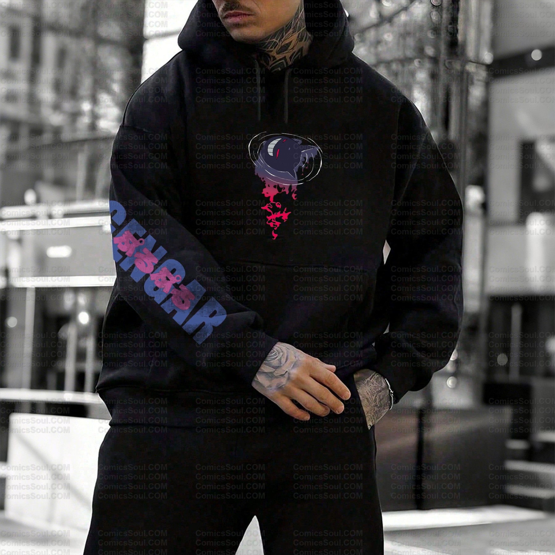 Plus Velvet Unisex Anime Graphic Streetwear Vintage Hoodie