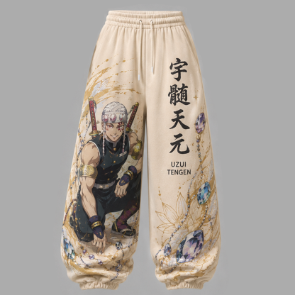 Demon Slayer Cropped Long Sleeve Hoodie & High Waist Jogger Pants Two Piece
