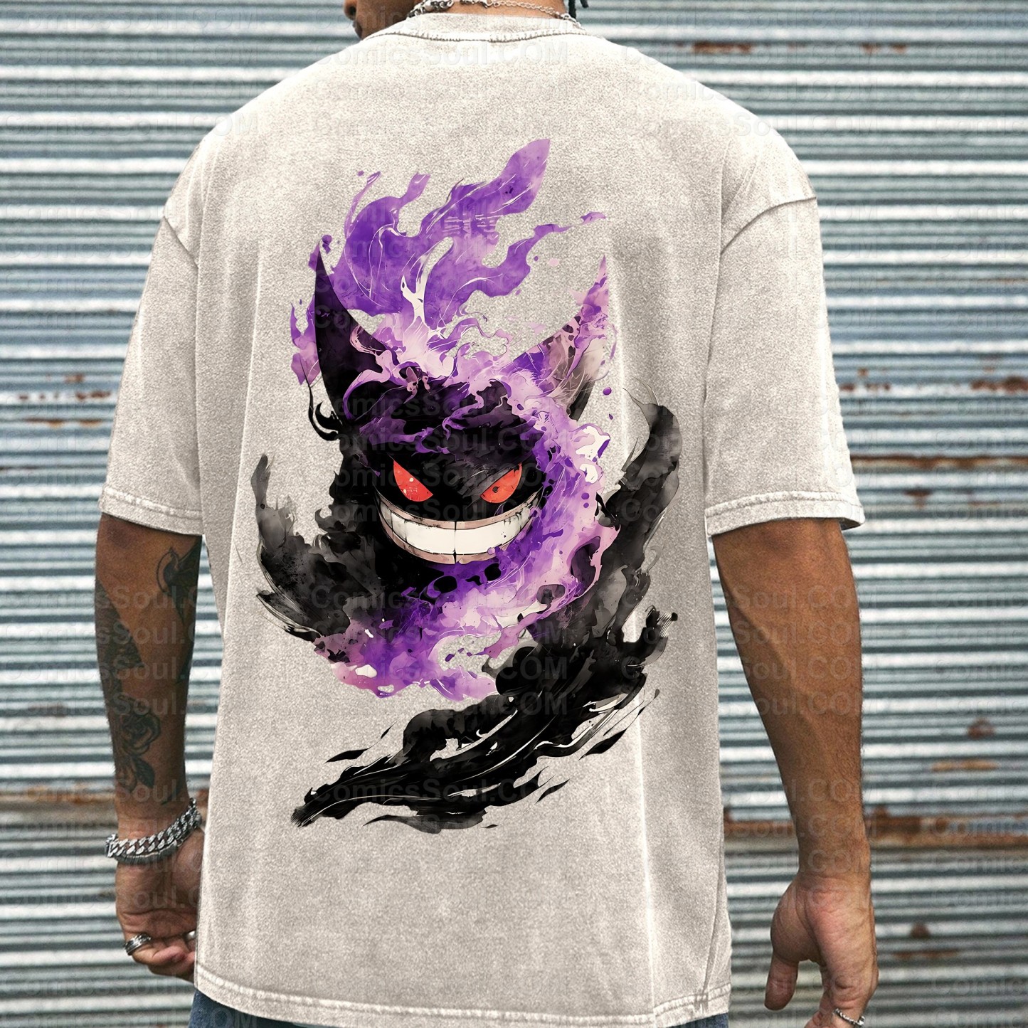 Vintage 3D Direct Inkjet Printed Washed Unisex T-Shirt