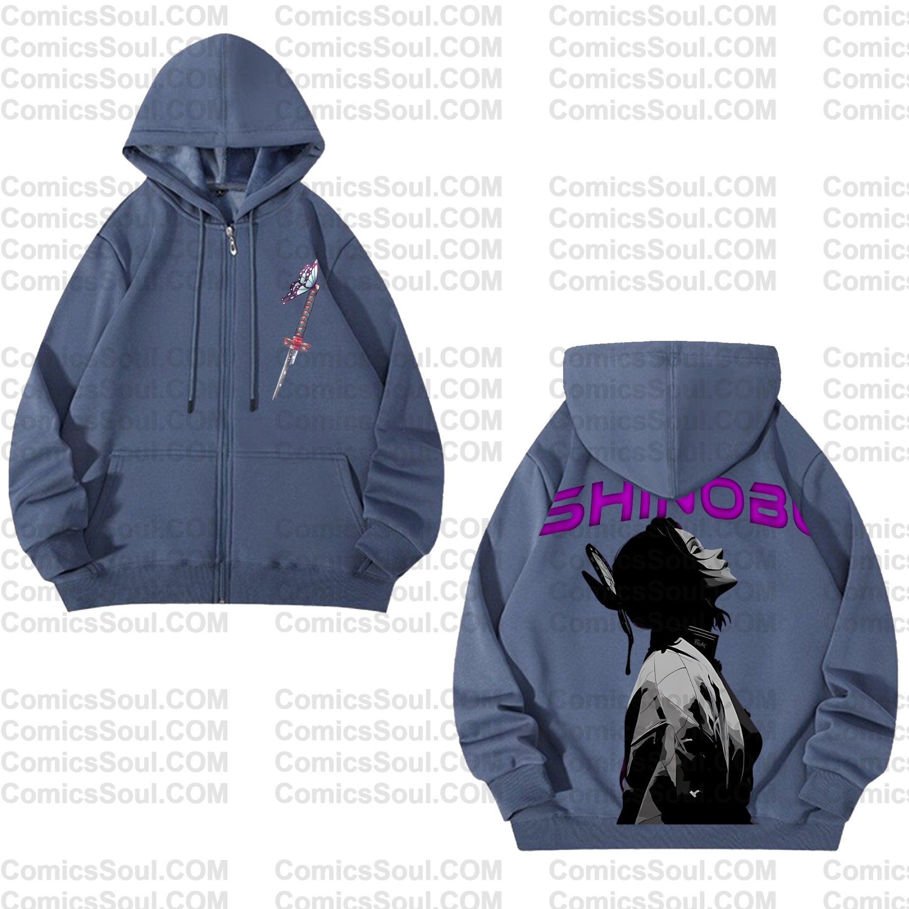 Unisex Graphic Streetwear Vintage Zipper Cardigan Plush Hoodie