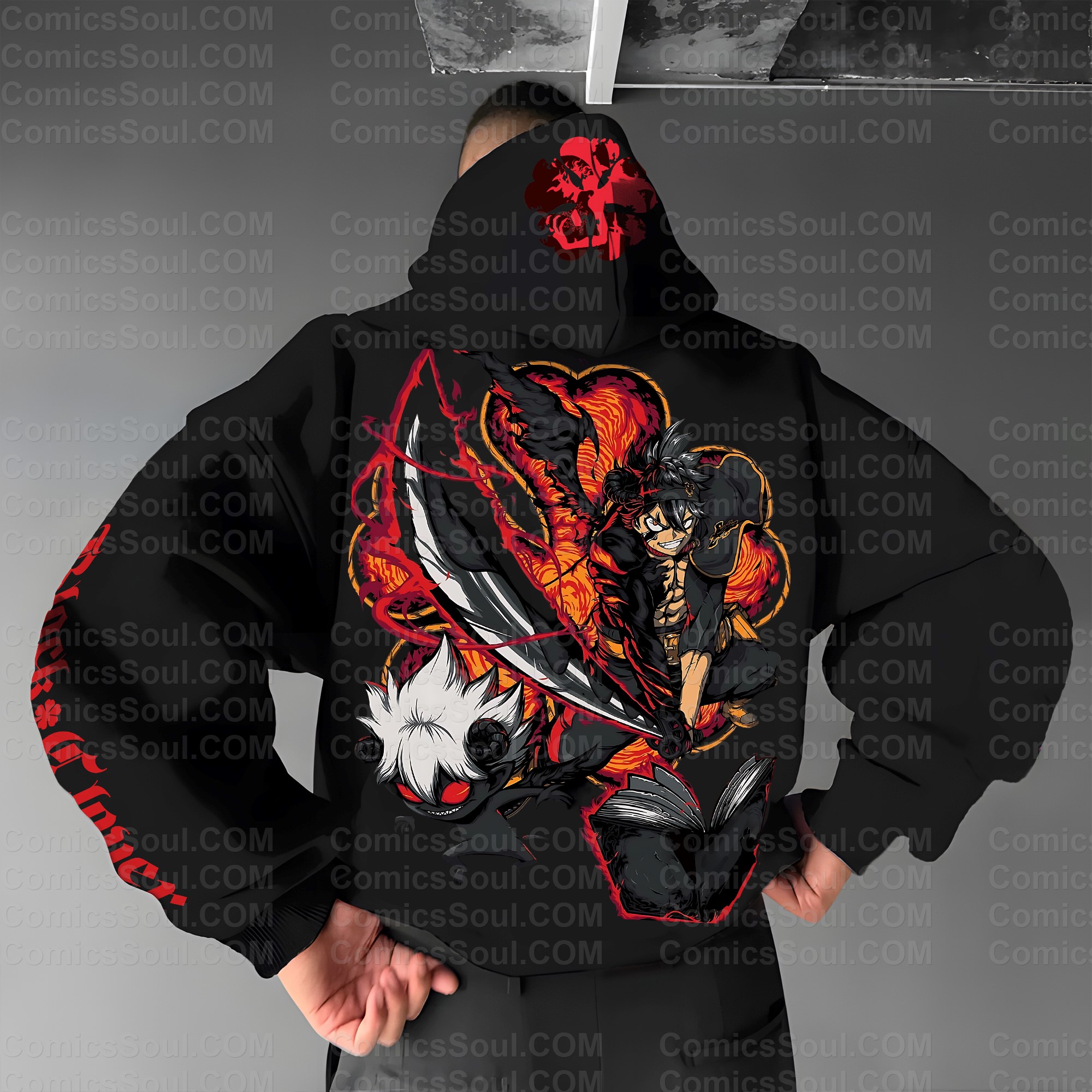 Plus Velvet Unisex Anime Graphic Streetwear Vintage Hoodie